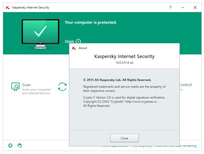 ei suorita Kasperskyä