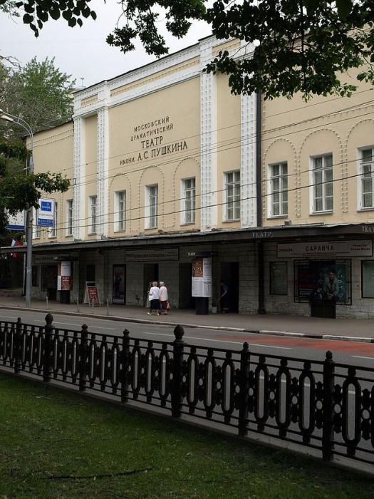 Pushkinin nimittämä teatteri Tverskoy Boulevardilla